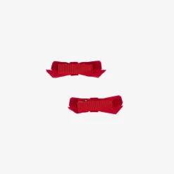 Bowtique London Girls Red Velvet Bow Hair Clips (2 Pack) Discount