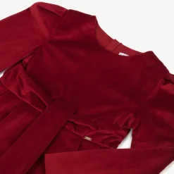 Mayoral Girls Red Velvet Dress Discount