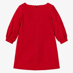 Moschino Kid-Teen Girls Red Velvet Hearts Dress New