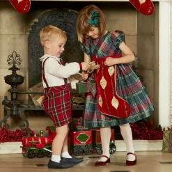 Beatrice amp; George Girls Red Velvet Mary Jane Pumps Outlet