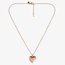 Little Star Girls Rose Gold Plated Personalised Heart Locket (38cm)