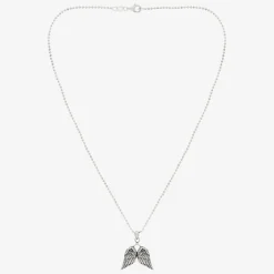 Tales From The Earth Girls Silver Angel Wings Pendant Necklace (40cm) New