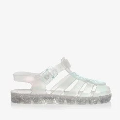 Sophia Webster Mini Girls Silver Butterfly Jelly Sandals Clearance