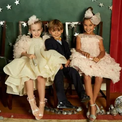 Angels Face Girls Diamanté Heeled Sandals Silver Hot