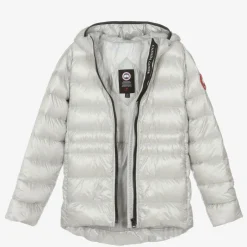 Canada Goose Girls Silver Down Padded Cypress Jacket Best