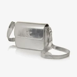 Calvin Klein Girls Silver Faux Leather Handbag (20cm)