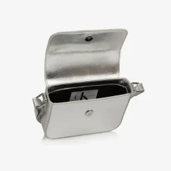 Calvin Klein Girls Silver Faux Leather Handbag (20cm)