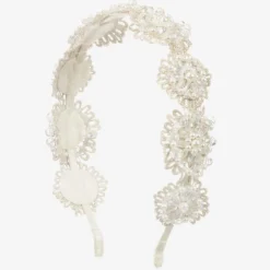 Sienna Likes To Party Girls Silver Flower Hairband New