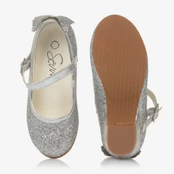Sevva Girls Silver Glitter Butterfly Shoes Hot