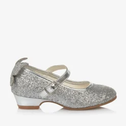 Sevva Girls Silver Glitter Butterfly Shoes Hot