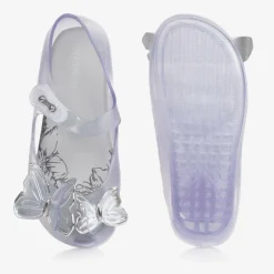Mini Melissa Girls Silver Glitter Butterfly Jelly Shoes Online