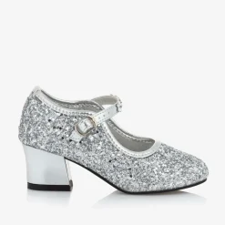 Souza Girls Silver Glitter Heeled Shoes Outlet