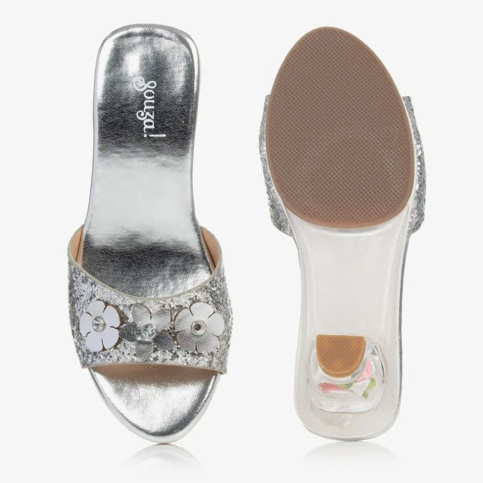 Souza Girls Silver Heeled Shoes Best