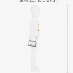 Zaccone Girls Silver Leather Bag (14cm)