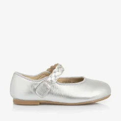 Old Soles Girls Silver Leather Pumps Outlet