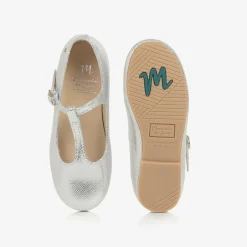 Manuela de Juan Girls Silver Leather Pumps Best