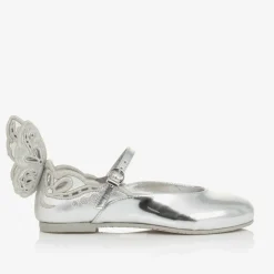Sophia Webster Mini Girls Silver Leather Shoes Best