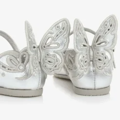 Sophia Webster Mini Girls Silver Leather Shoes Best