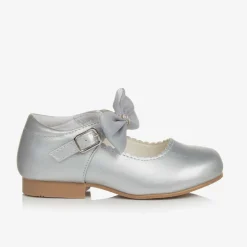 Sevva Girls Silver Mary Jane Shoes Hot