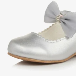 Sevva Girls Silver Mary Jane Shoes Hot