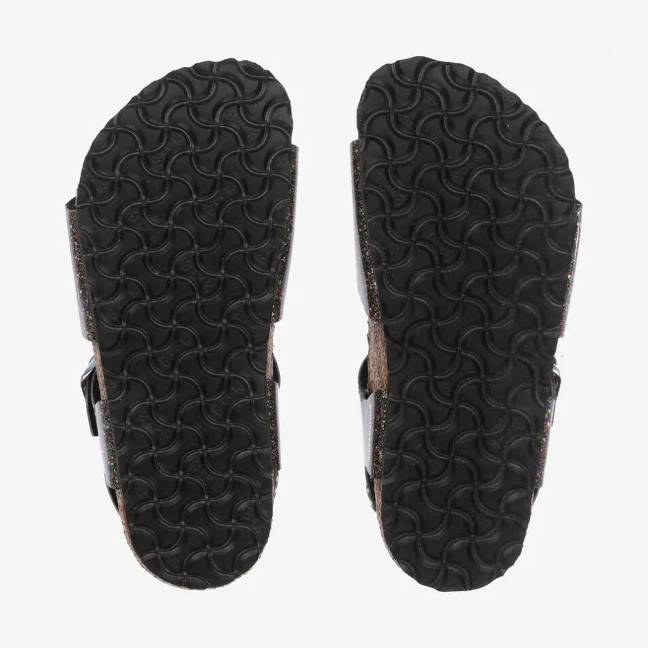 Birkenstock Girls Sparkly Black Buckle Sandals Sale