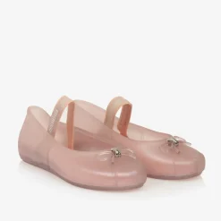 Mini Melissa Girls Sparkly Pink Jelly Pumps Best