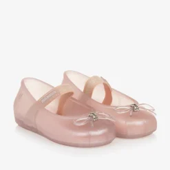 Mini Melissa Girls Sparkly Pink Jelly Shoes Discount