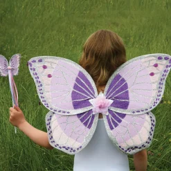 Dress Up by Design Girls Sparkly Purple Wings & Wand Dressing-Up Set Hot