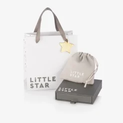 Little Star Girls Sterling Silver Star & Moon Necklace (38cm) Online