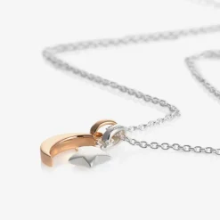 Little Star Girls Sterling Silver Star & Moon Necklace (38cm) Online