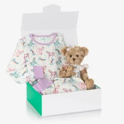Childrensalon Hampers Girls Unicorn Pyjamas & Teddy Bear Gift Hamper New