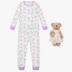 Childrensalon Hampers Girls Unicorn Pyjamas & Teddy Bear Gift Hamper New