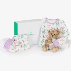 Childrensalon Hampers Girls Unicorn Pyjamas & Teddy Bear Gift Hamper New