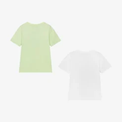 Emporio Armani Girls White & Green Cotton T-Shirts (2 Pack) Best