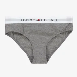 Tommy Hilfiger Girls White & Grey Cotton Knickers (2 Pack) Discount