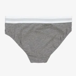 Tommy Hilfiger Girls White & Grey Cotton Knickers (2 Pack) Discount