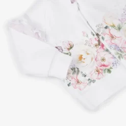 Sofija Girls White & Pink Cotton Tracksuit Online