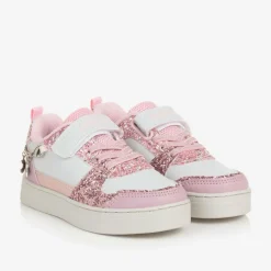 Lelli Kelly Girls White & Pink Glitter Velcro Trainers Online