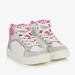 Agatha Ruiz de la Prada Girls White & Silver Star High-Top Trainers