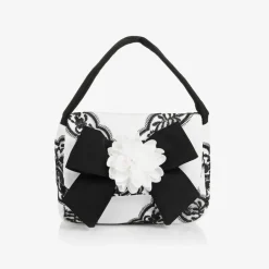 Patachou Girls White & Black Lace Handbag (17cm) Discount
