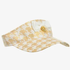 Angels Face Girls White & Gold Visor Snowdrop Discount