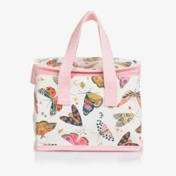 Powell Craft Girls White & Pink Butterfly Lunch Bag (20cm)