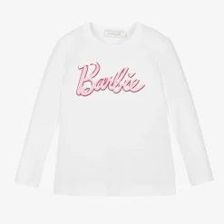 Monnalisa Girls White Barbie Print Top Sale