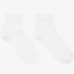 Story Loris Girls White Bow Cotton Socks