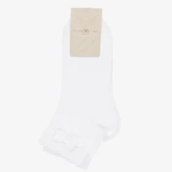 Story Loris Girls White Bow Cotton Socks