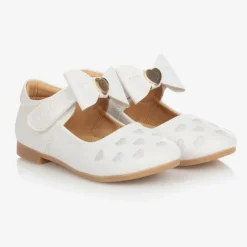 Caramelo Kids Girls White Bow Shoes Outlet