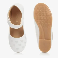 Caramelo Kids Girls White Bow Shoes Outlet