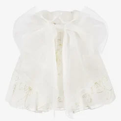 Junona Girls White Chiffon Embroidered Dress Sale