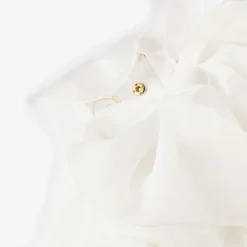 Junona Girls White Chiffon Embroidered Dress Sale