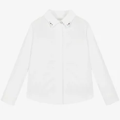 Lapin House Girls White Cotton Beaded Collar Blouse Hot